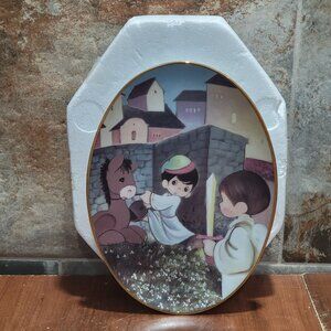 Precious Moments Decorative Mural Oval Plate Hamilton Balaam The Prophet and His